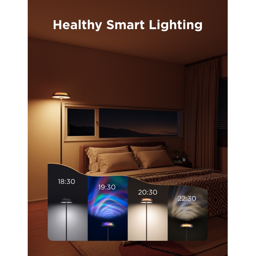 Govee - LED RGBICWW Lampadaire dimmable UPLIGHTER MATTER LED/24W/230V Wi-Fi