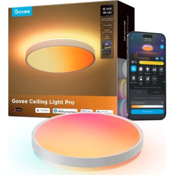 Govee - LED RGBICWW Plafonnier dimmable LED/55W/230V Ø 46 cm Matter Wi-Fi