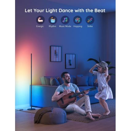 Govee - LED RGBW Dimmbare Stehlampe LITE MATTER LED/24W/230V Wi-Fi 36 cm