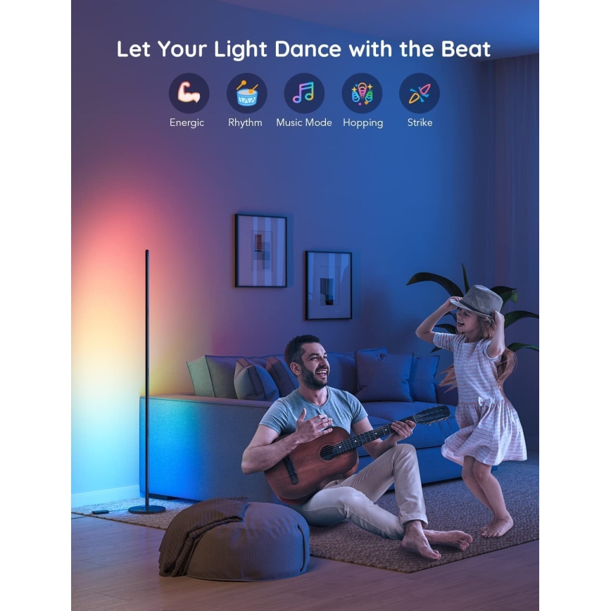 Govee - LED RGBW Dimmbare Stehlampe LITE MATTER LED/24W/230V Wi-Fi 36 cm