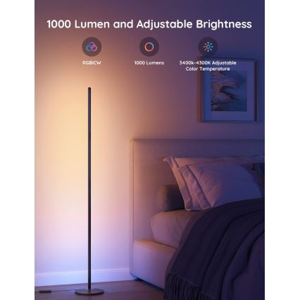 Govee - LED RGBW Dimmbare Stehlampe LITE MATTER LED/24W/230V Wi-Fi 36 cm