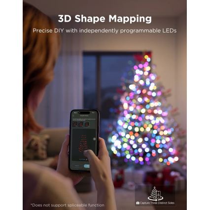 Govee - LED RGBWIC Guirlande de Noël extérieure 2700-6500K 30m Wi-Fi Matter IP65