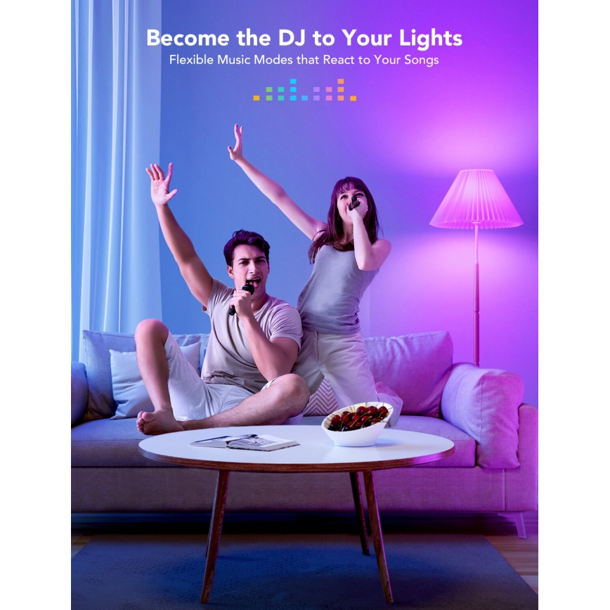 Govee - Ampoule LED RGBWW dimmable Smart MATTER E27/12W/230V 2700-6500K Wi-Fi