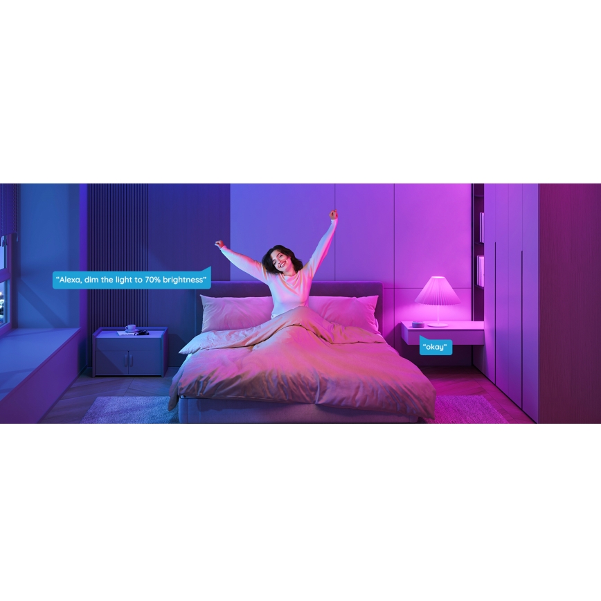 Govee - LED RGBWW Lampadina dimmerabile Smart E27/9W/230V 2700-6500K Wi-Fi