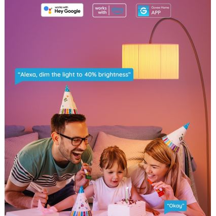 Govee - Lampadina LED RGBWW dimmerabile Smart MATTER E27/9W/230V 2700-6500K Wi-Fi