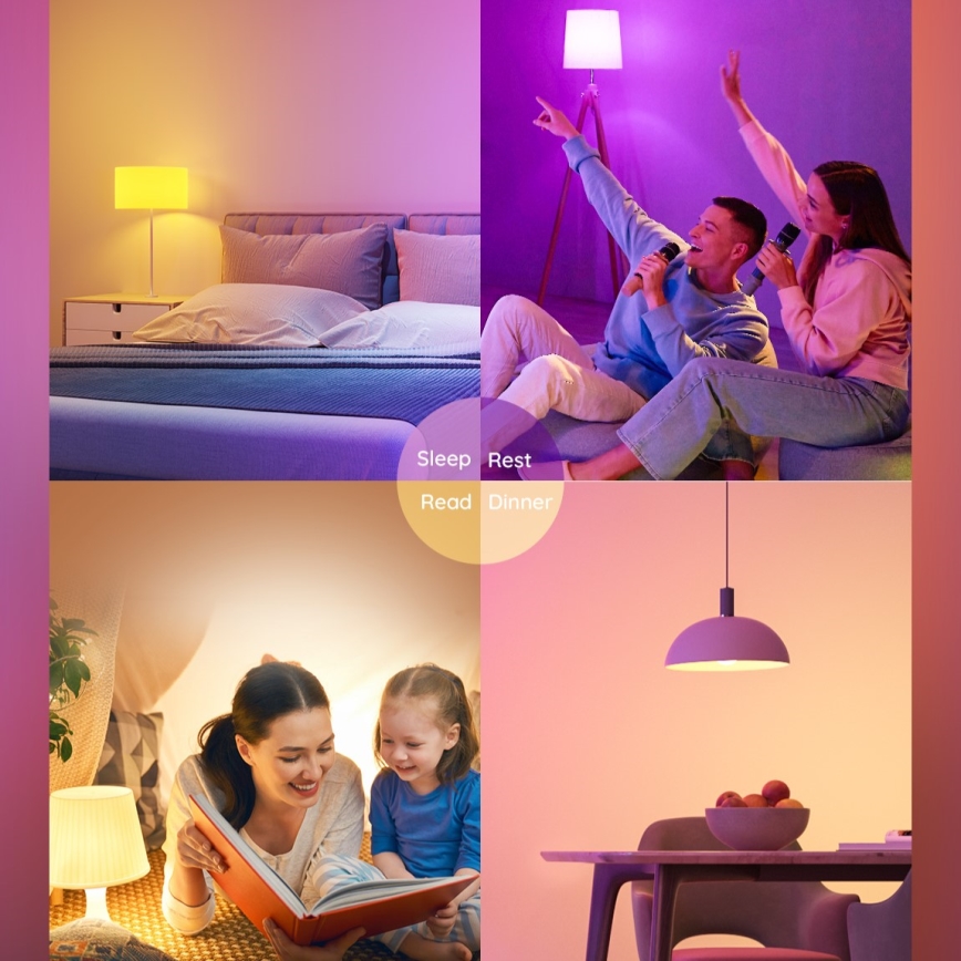 Govee - Lampadina LED RGBWW dimmerabile Smart MATTER E27/9W/230V 2700-6500K Wi-Fi