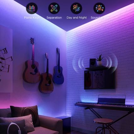 Govee - LED RGBWWIC Striscia dimmerabile Striscia Lampada 2 Pro 5m Wi-Fi Matter