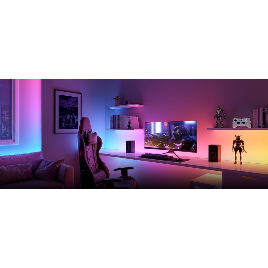 Govee - LED RGBWWIC Striscia dimmerabile Striscia Lampada 2 Pro 5m Wi-Fi Matter