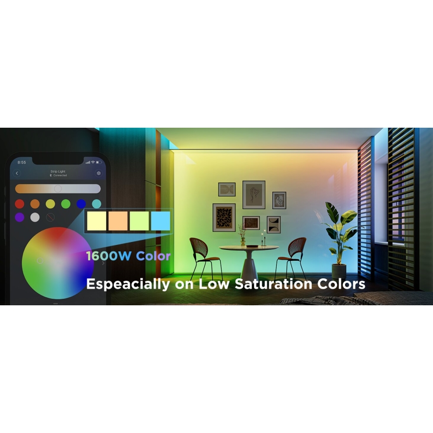 Govee - LED RGBWWIC Striscia dimmerabile Striscia Lampada 2 Pro 5m Wi-Fi Matter