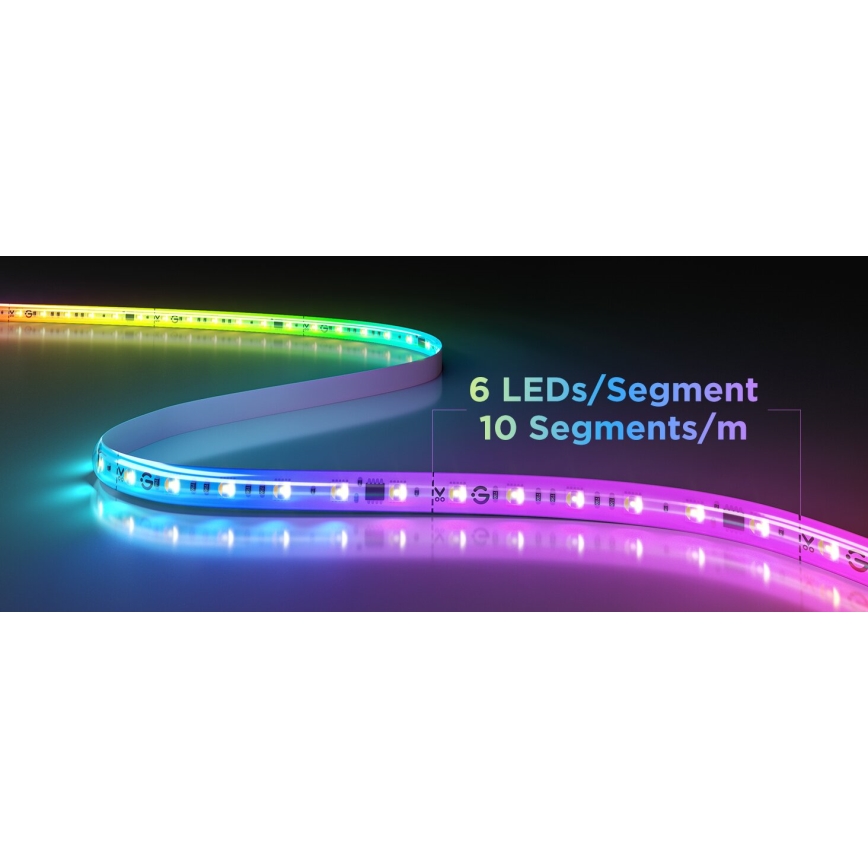 Govee - LED RGBWWIC Striscia dimmerabile Striscia Lampada 2 Pro 5m Wi-Fi Matter