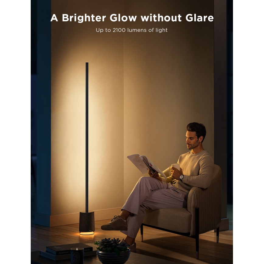 Govee - Dimmbare LED-Stehleuchte mit Lautsprecher Pro RGBICWW 2200-6500K Wi-Fi + Fernbedienung