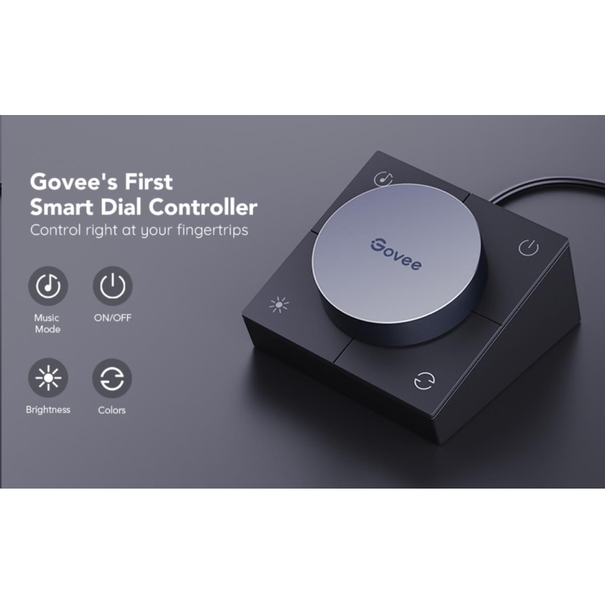 Govee - LOT 2x Smart Gaming Wi-Fi LED RGBIC Panels + Smart Dual + télécommande