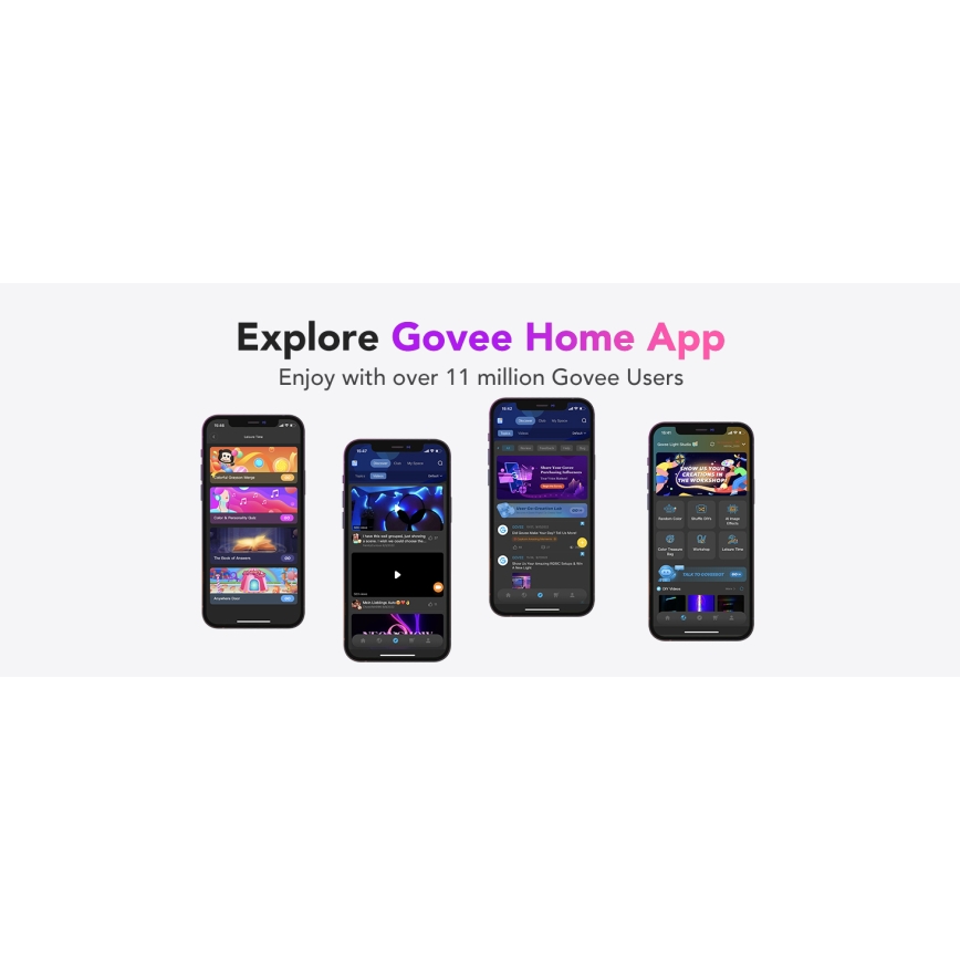 Govee - M1 PRO PREMIUM Smart RGBICW+ Striscia LED 2m Wi-Fi Matter