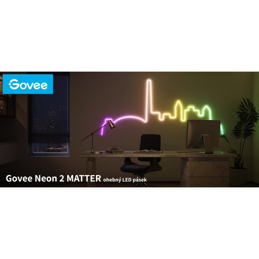 Govee - Neon 2 MATTER pieghevole Striscia LED 5m RGBIC Wi-Fi IP67