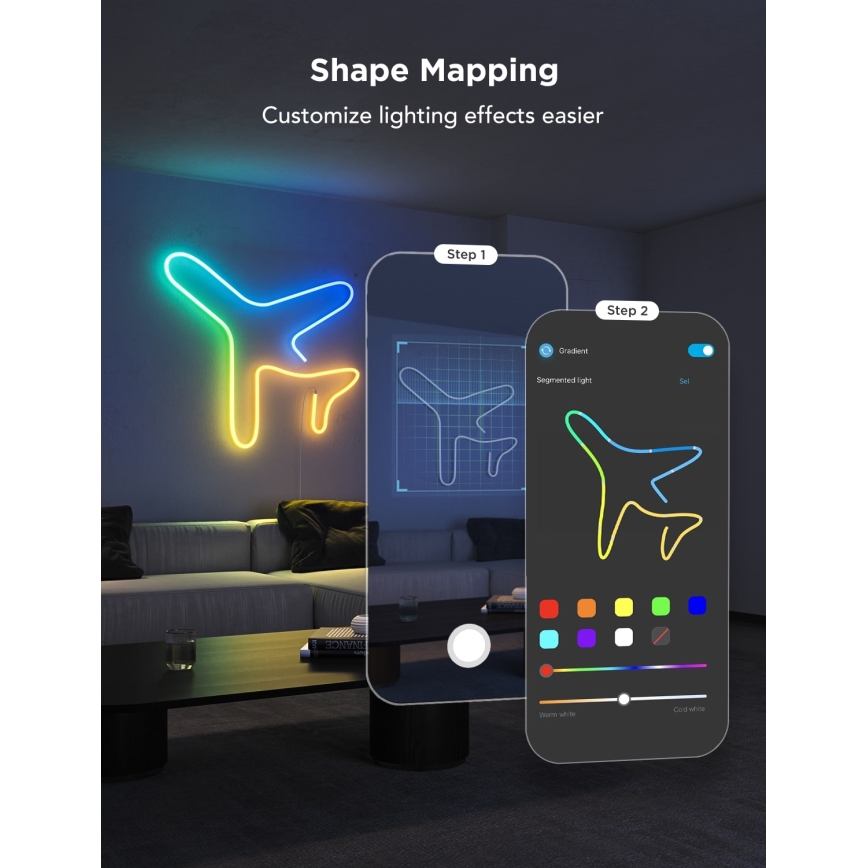 Govee - Neon 2 MATTER striscia LED flessibile 3m RGBIC Wi-Fi