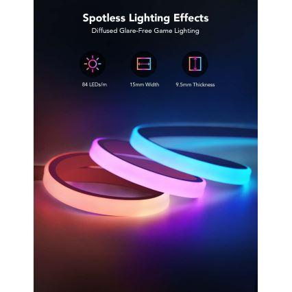 Govee - Neon LED tavolo retroilluminazione 3m RGBIC Wi-Fi