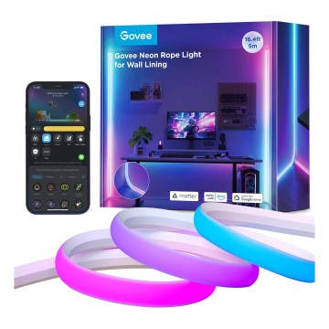 Govee - Neon MATTER LED binario d'angolo 5m RGBIC Wi-Fi