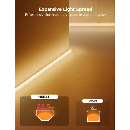 Govee - Neon MATTER LED binario d'angolo 5m RGBIC Wi-Fi