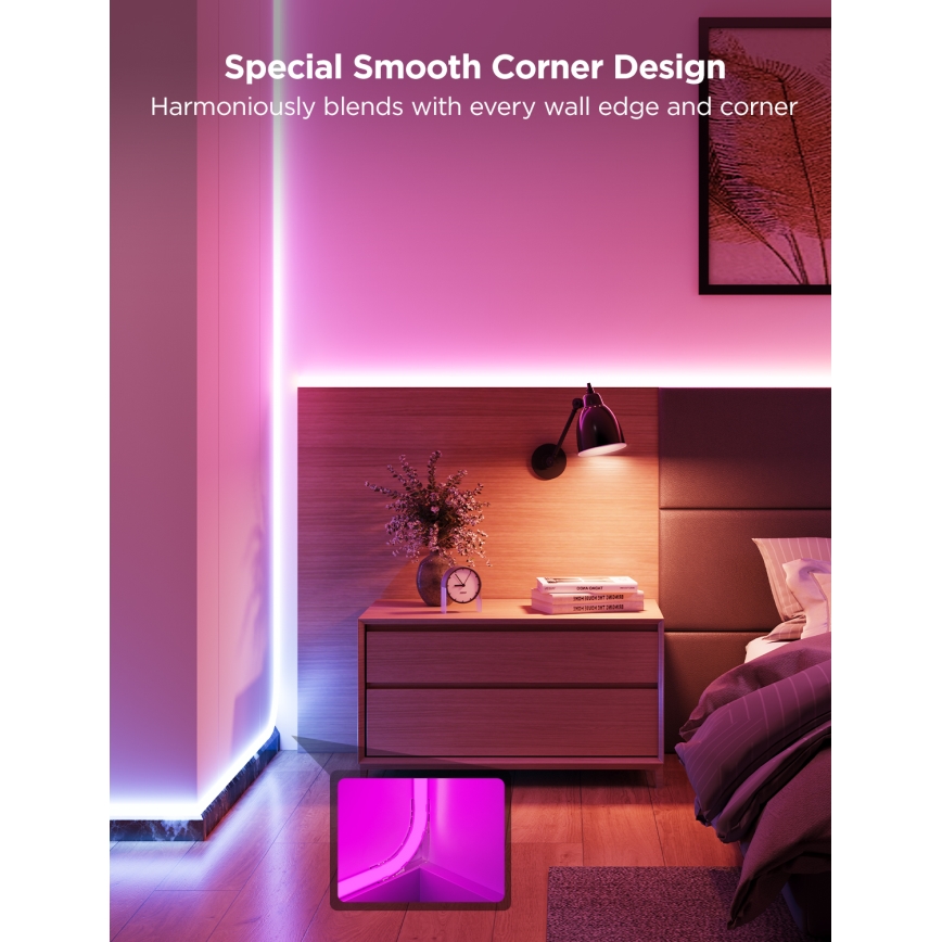 Govee - Neon MATTER LED binario d'angolo 5m RGBIC Wi-Fi