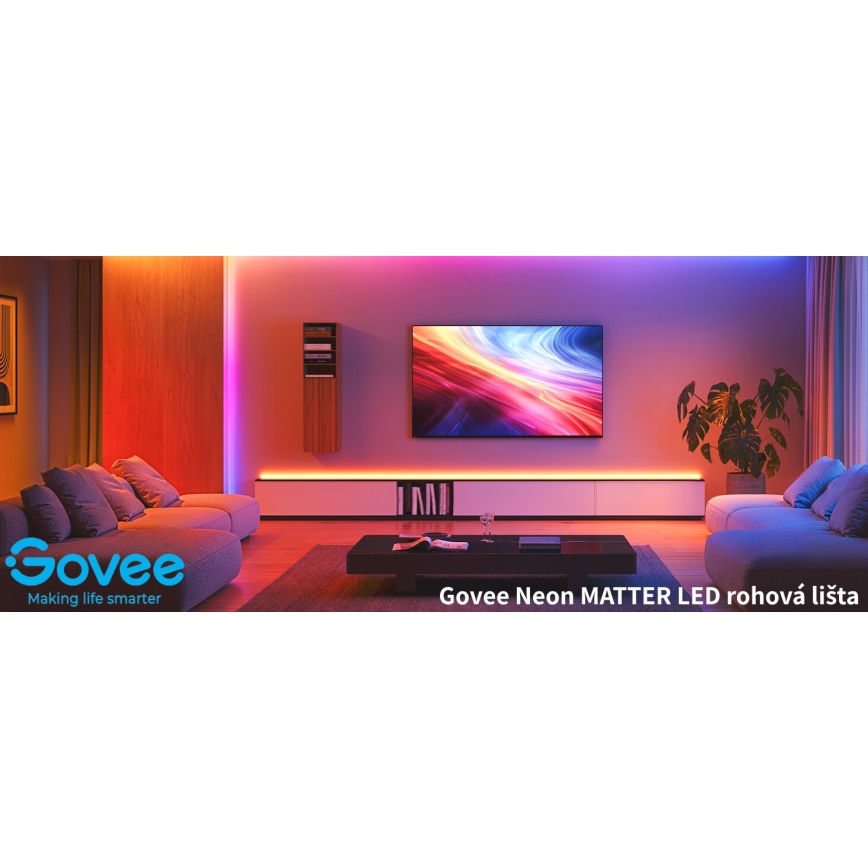 Govee - Neon MATTER LED binario d'angolo 5m RGBIC Wi-Fi