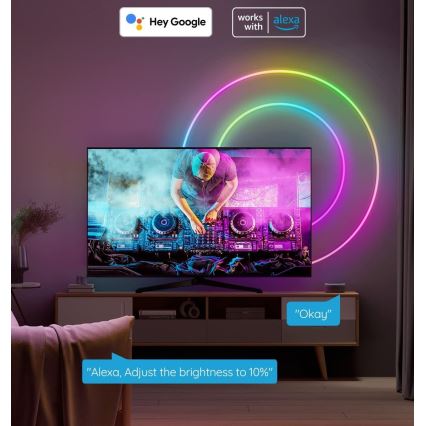 Govee - Neon SMART pieghevole Striscia LED RGBIC 2m Wi-Fi IP67