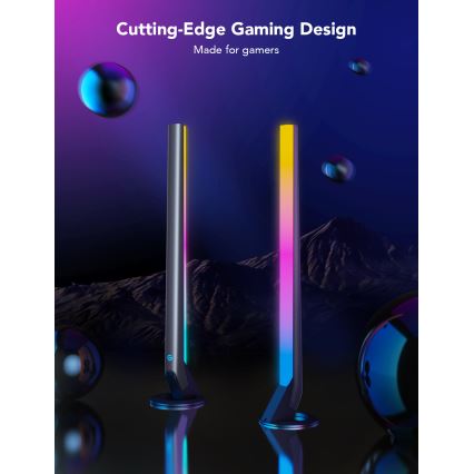 Govee - Panneaux LED gaming Wi‑Fi intelligents + double contrôleur intelligent Blanc Wi‑Fi