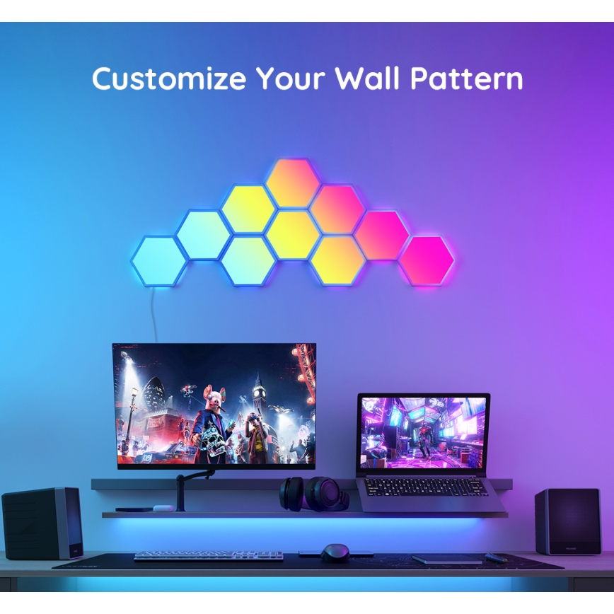 Govee - SET 10x Pannelli LED RGB Dimmerabili LED/36W/230V Wi-Fi