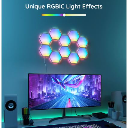 Govee - SET 10x Pannelli LED RGB Dimmerabili LED/36W/230V Wi-Fi