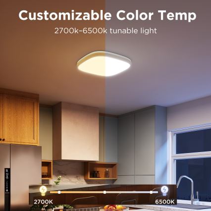 Govee - Plafonnier à intensité variable RGBIC LED/24W/230V 2700-6500K Wi-Fi 30x30 cm