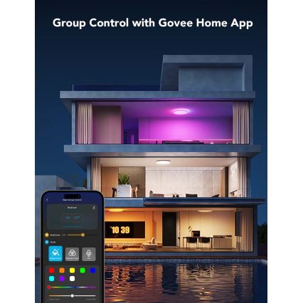 Govee - Plafonnier LED RGBICWW dimmable LED/29W/230V Ø 30 cm finition mate Wi‑Fi