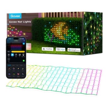 Govee - Rete luminosa LED RGBIC per esterni 143x85cm Wi-Fi Matter IP65