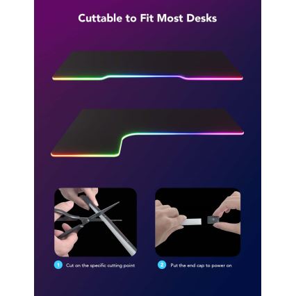 Govee - Rétro-éclairage de table néon LED 3m RGBIC Wi-Fi