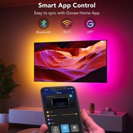 Govee - Rétroéclairage LED intelligent RGBIC Wi-Fi pour TV 40-50