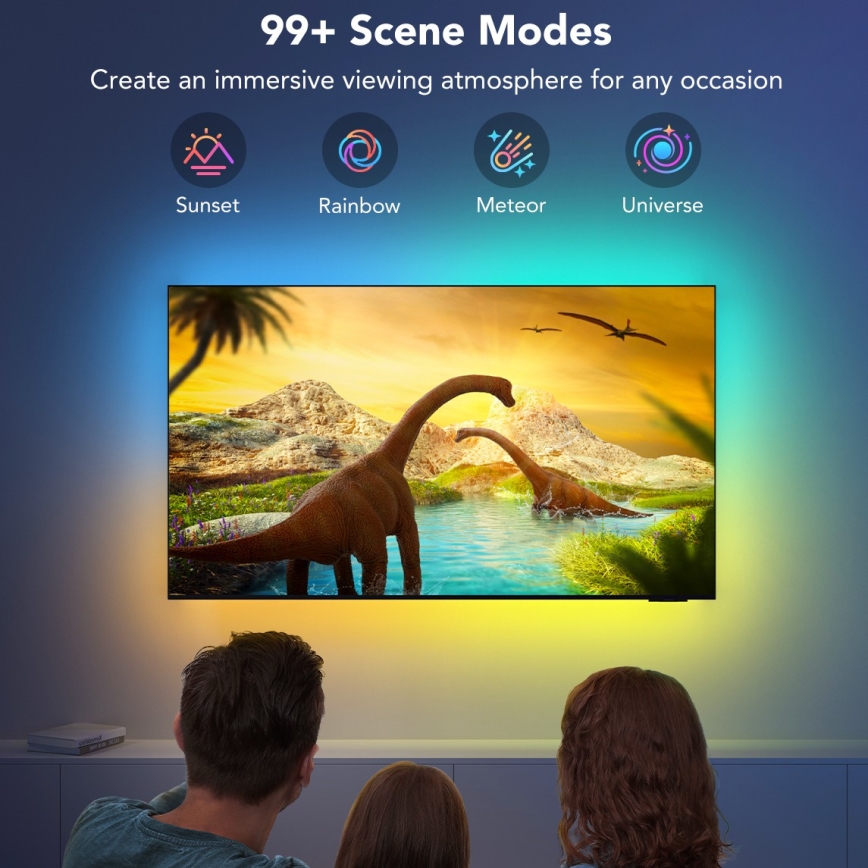 Govee - Rétroéclairage LED intelligent RGBIC Wi-Fi pour TV 55-65