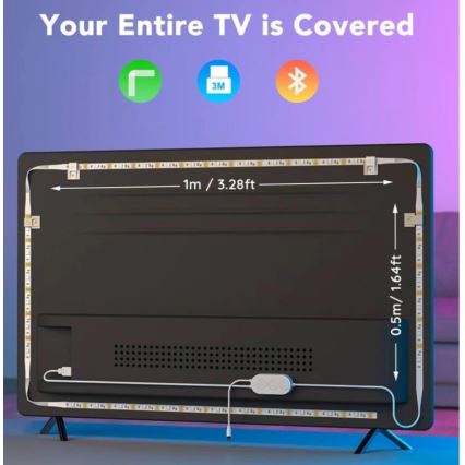 Govee - Rétroéclairage TV 46-60" SMART LED RGB + télécommande