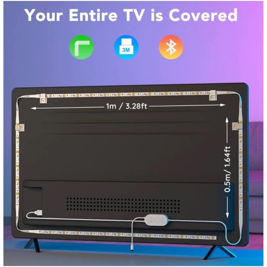 Govee - Rétroéclairage TV 46-60" SMART LED RGB + télécommande