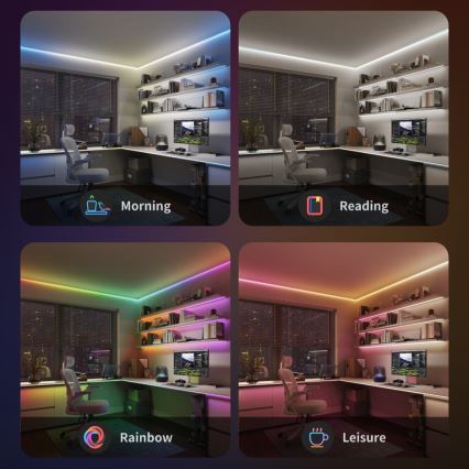 Govee - RGBICW Dimmbarer LED-Streifen COB 3780 Dioden 3m Wi-Fi Matter