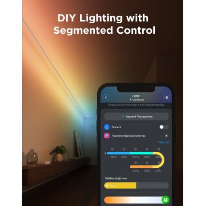 Govee – RGBICWW hängender LED-Streifen, 36 W / 24 V, 4 m, Skyline Matter, WLAN