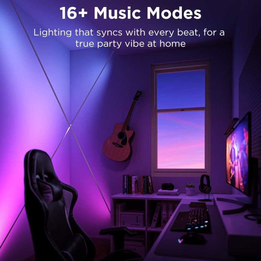 Govee – RGBICWW hängender LED-Streifen, 36 W / 24 V, 4 m, Skyline Matter, WLAN