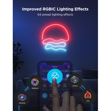 Govee - Ruban LED flexible Neon 2 MATTER 3m RGBIC Wi-Fi IP67