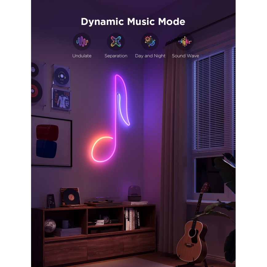 Govee - Ruban LED flexible Neon 2 MATTER 3m RGBIC Wi-Fi IP67
