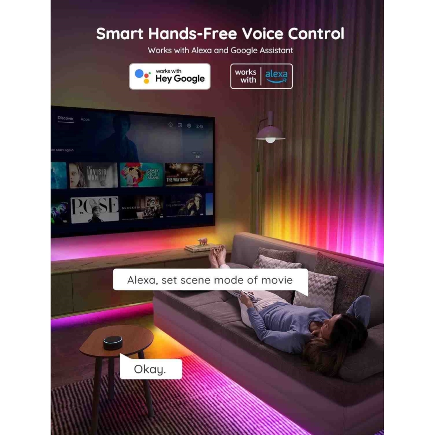 Govee - Ruban Wi-Fi RGBIC Smart PRO 5m - très résistant