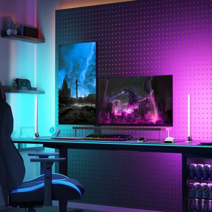 Govee - Confezione 2x Smart Gaming Wi-Fi LED RGBIC Panely + Smart Dual bianco + telecomando