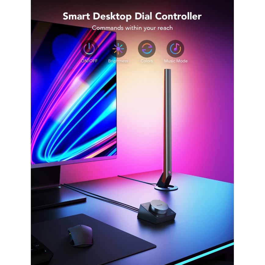 Govee - Smart Gaming WiFi Pannelli LED + Smart Dual controller Bianco Wi-Fi