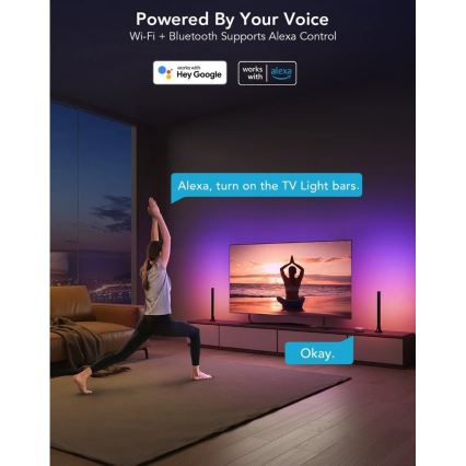 Govee - SMART LED RGBIC Panel 38cm für TV 43-75 - 2er-Pack Wi-Fi