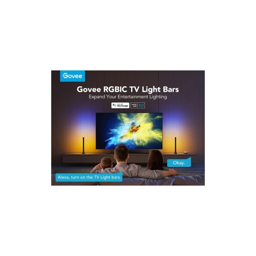 Govee - SMART LED RGBIC Panel 38cm für TV 43-75 - 2er-Pack Wi-Fi