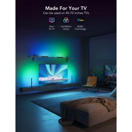 Govee - SMART LED RGBIC Panel 38cm für TV 43-75 - 2er-Pack Wi-Fi