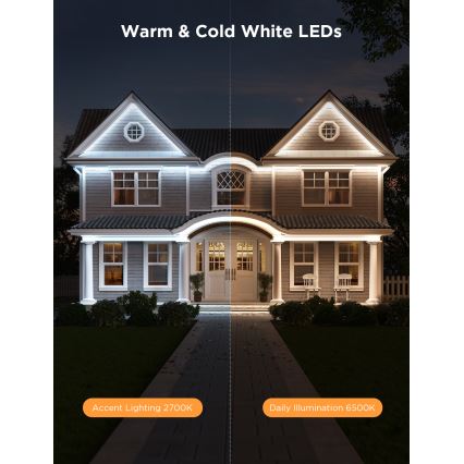Govee - Striscia LED per esterni Pro SMART RGBICWW 10m Wi-Fi IP65