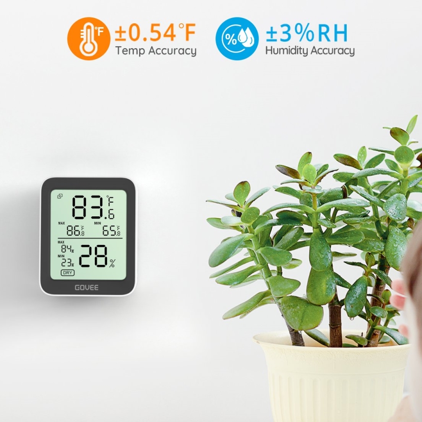 Govee - Thermometer und Hygrometer mit Display 2xAAA