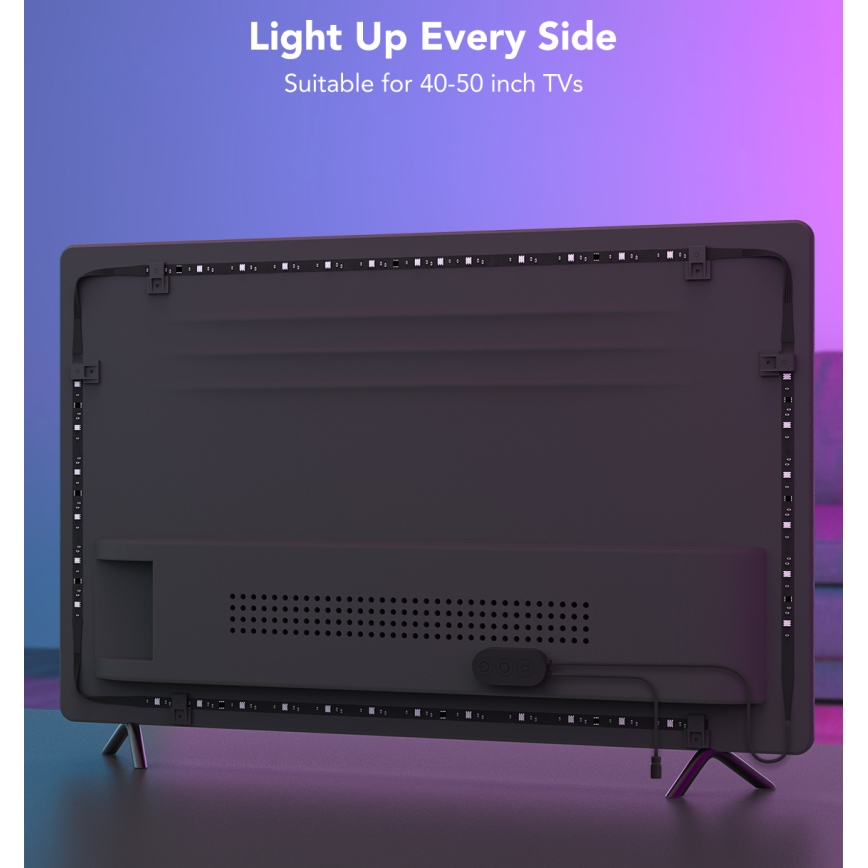 Govee - TV 40-50 SMART LED-Hintergrundbeleuchtung RGBIC Wi-Fi